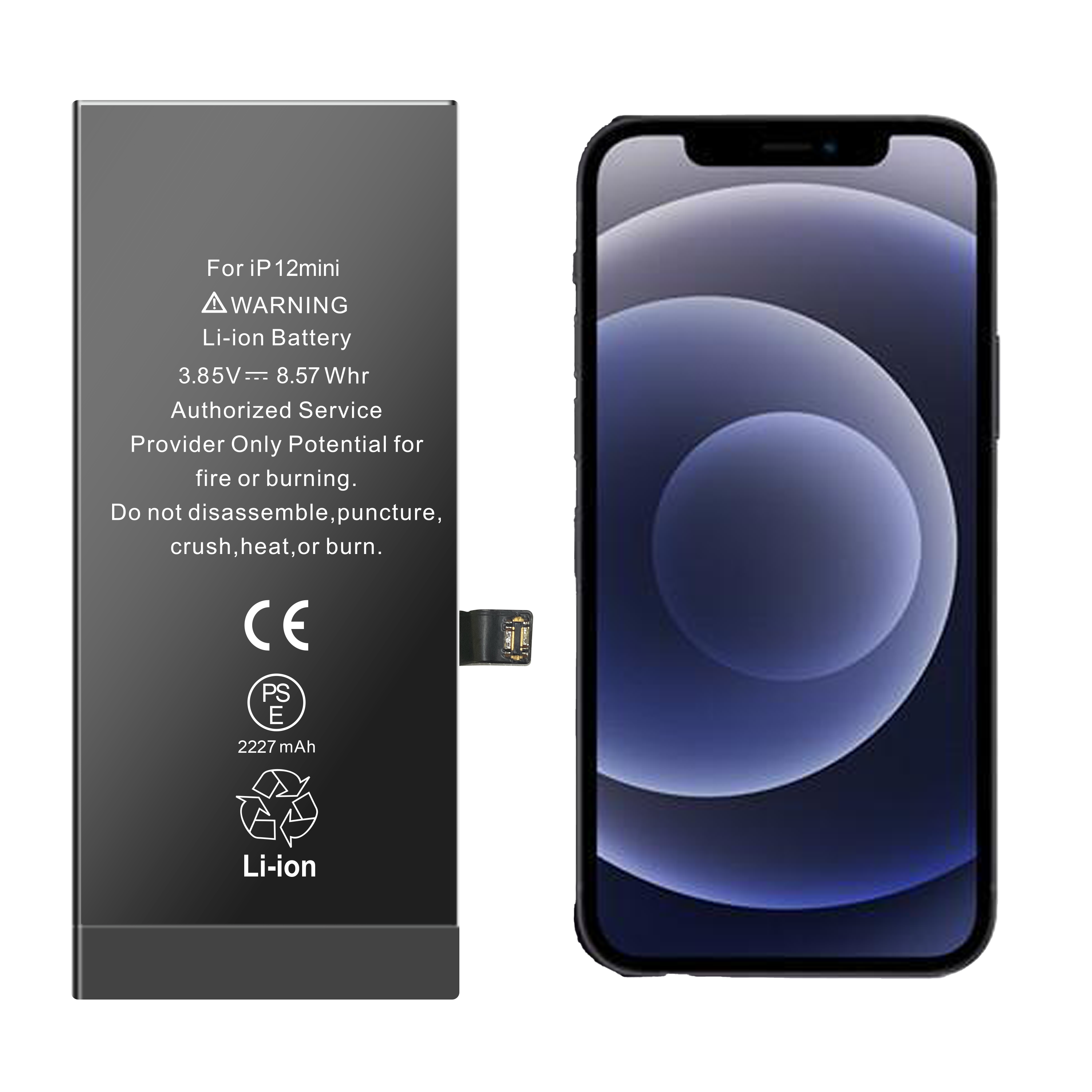 Replacement Battery For iPhone 12 mini (Aftermarket) — view 2