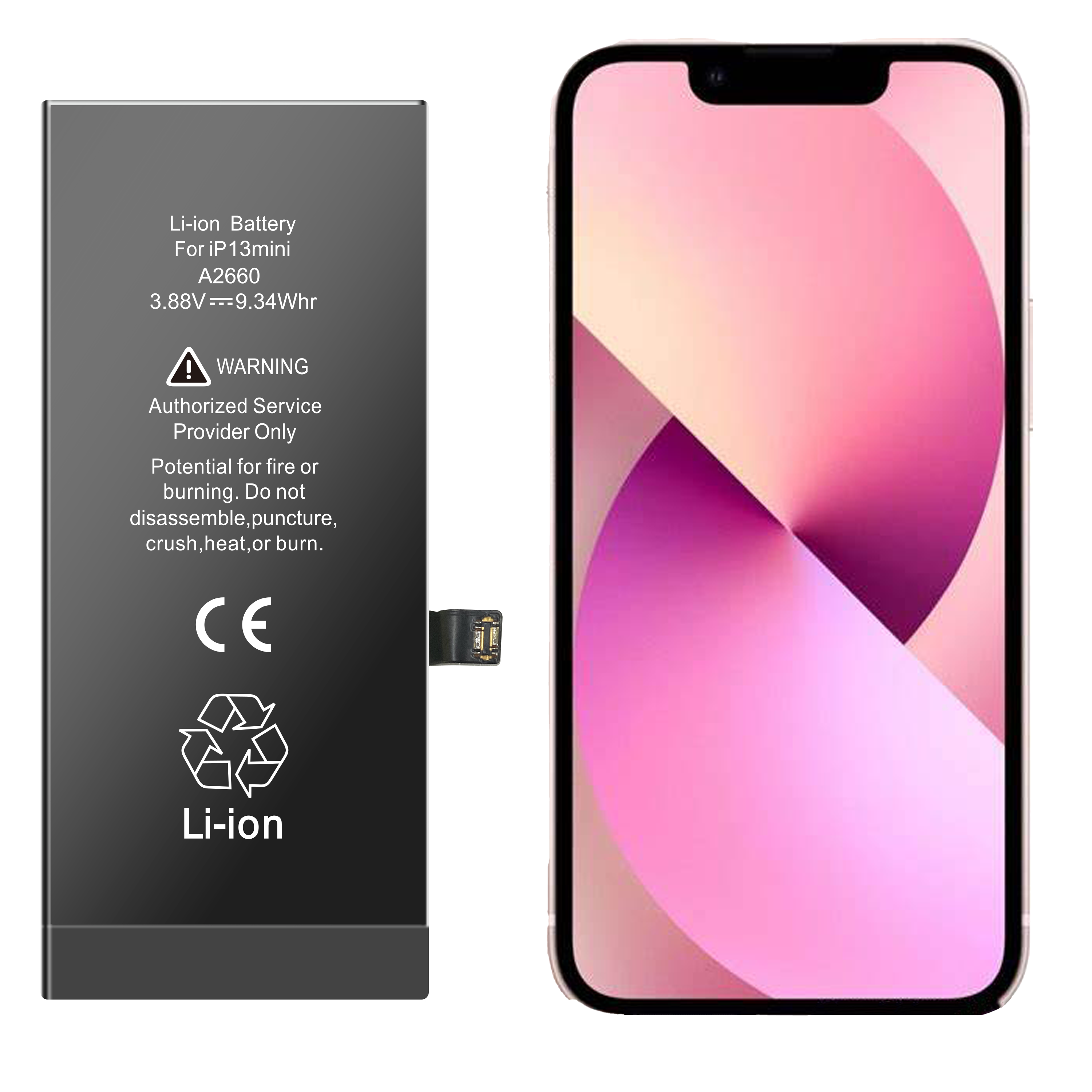 Replacement Battery For iPhone 13 mini (Aftermarket) — view 1